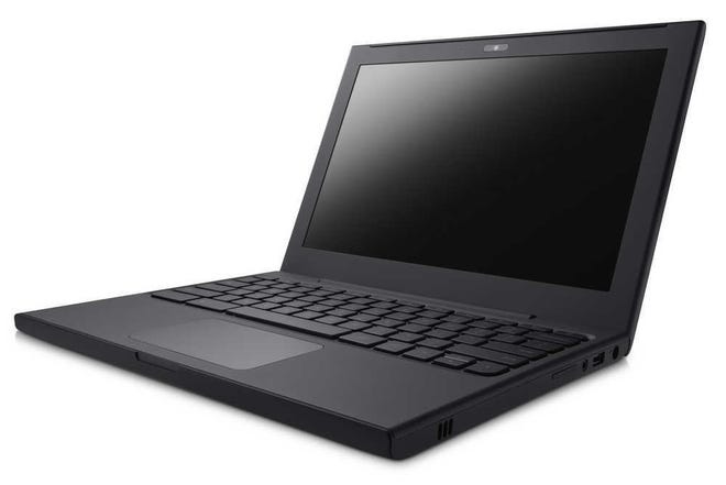 In this product image provided by Google Inc., the Cr-48 Chrome notebook is displayed.
