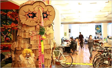 Etsy’s Dumbo loft headquarters overflow with handmade, sui generis items.