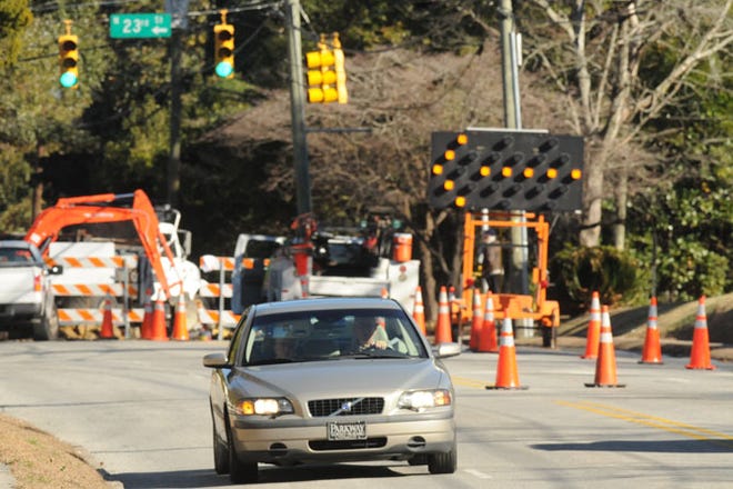 Due to the recent water main break all lanes of Market at 23rd have been closed to traffic. Motorists should follow established detours or use alternate routes. Construction is anticipated to occur throughout the day. Photo BY KEN BLEVINS / WILMINGTON STAR NEWS