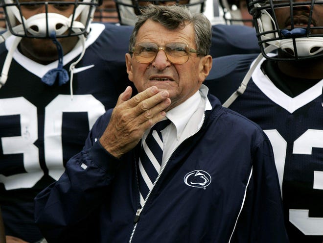 Joe Paterno has been the head coach at Penn State for the last 45 seasons.