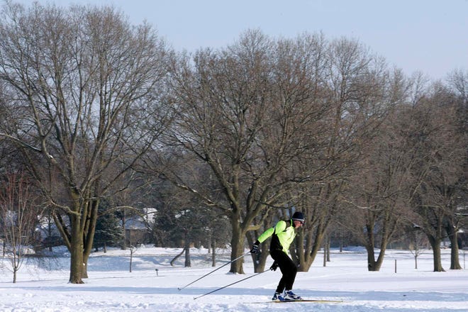 Dan Johnson cross-country skis Tuesday, Dec. 28, 2010, at Sinnissippi Golf Course. Ski rental is available from 10 a.m. to 4 p.m. daily through Sunday, Jan. 2, at the Sinnissippi Winter Touring Center at the golf course.