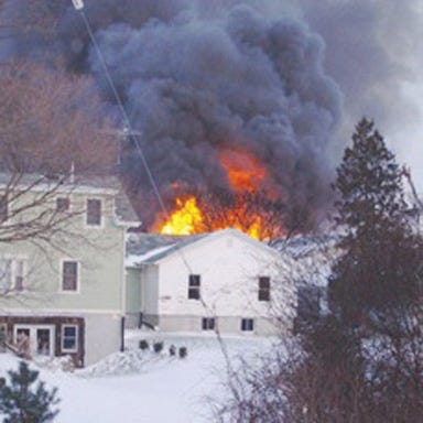 Joe Davoli snapped pictures of this fire in Phelps.