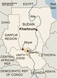 A future north-south border in Sudan has yet to be settled.