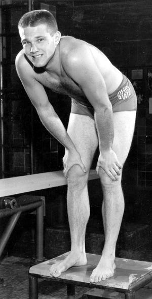 Marty Mull, shown in this undated photo at Ohio State, helped lead McKinley High School to four state team swimming championships before heading off to help the Buckeyes claim the 1962 NCAA national championship. Mull passed away unexpectedly Monday.