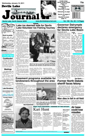 What's first in print and only in print today, Wednesday, January 12, 2011, in the Devils Lake Journal.