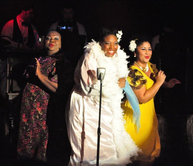 Kathy Williams (from left), Ruth Simpson and Miranda Lawson bring Harlem's Golden Age to life in Players by the Sea's "Ain't Misbehavin', the Fats Waller Musical Revue."