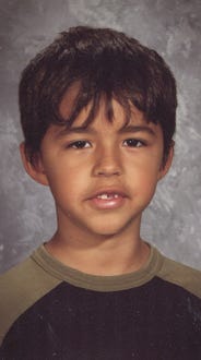 This school picture of Caleb Dunahee was taken when he was 8, three months before he was diagnosed with acute lymphoblastic leukemia in November 2009.
