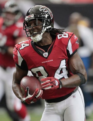Falcons receiver Roddy White led the NFC in receiving yards this season. Atlanta takes on Green Bay at home tonight.