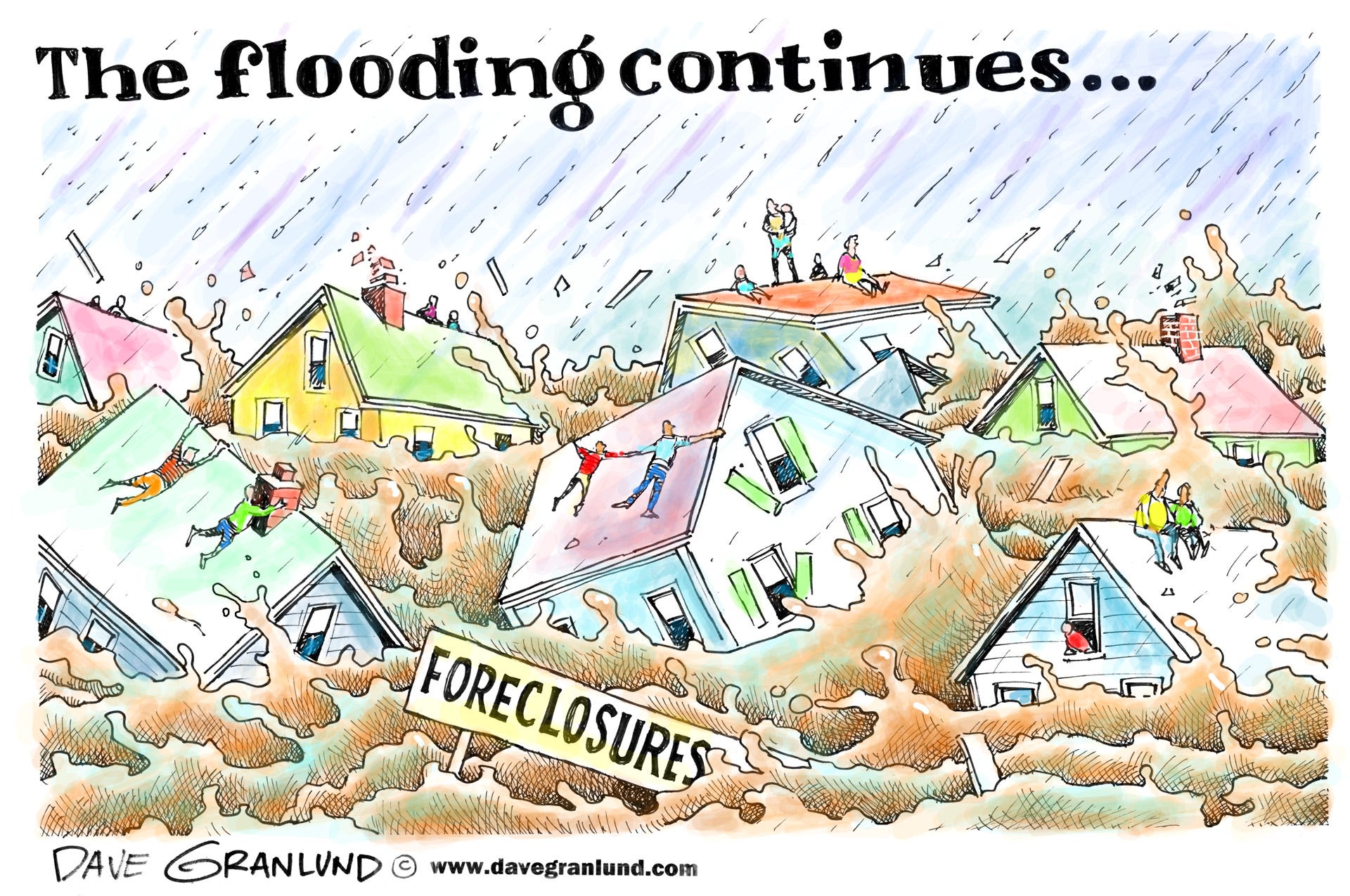 Granlund cartoon: Flood of foreclosures