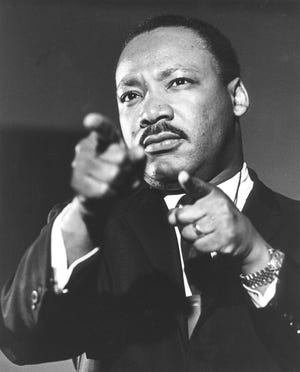 The Rev. Martin Luther King Jr., is seen in this undated file photo. Martin Luther King Jr. was assassinated on April 4, 1968 in Memphis.