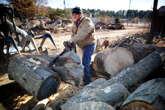 Chad Ligon, the owner of Mr. GoodWood Firewood in Augusta, says a wood-burning stove is an efficient method of heating, if one doesn't mind the labor.