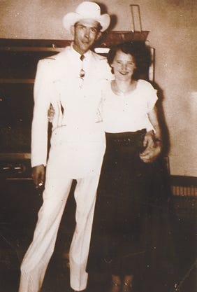Hank Williams and Deloris Porcaro at the Christopher Columbus Hall in 1949.
