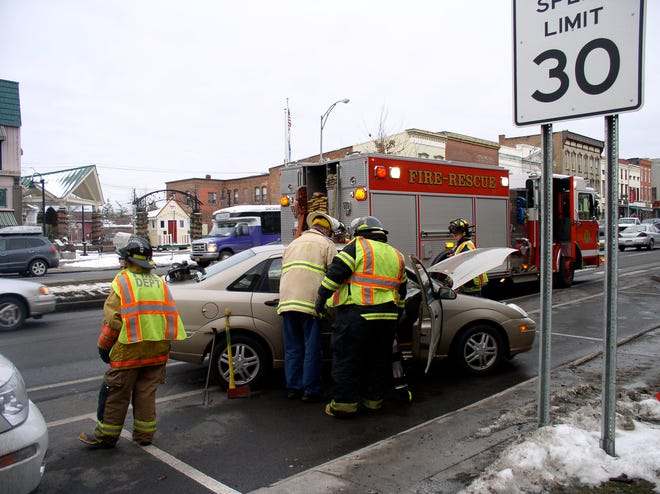 An accident on S. Main Street in Canandaigua had traffic blocked Tuesday afternoon.