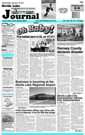 What's first in print and only in print today, Wednesday, Jan. 19, 2011, in the pages of the Devils Lake Journal.