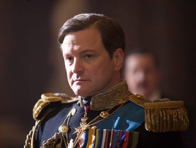 Colin Firth portrays King George VI in "The King's Speech." "The Social Network," a tale about the prickly founder of Facebook, and "The King's Speech," a saga of Queen Elizabeth II's stammering dad, are among likely nominees for Hollywood's biggest prize.