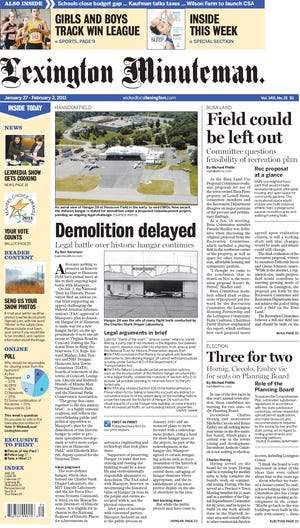 A look at what's on front page of this week's Lexington Minuteman.