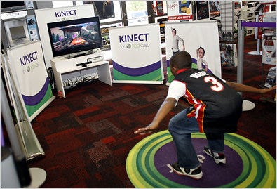 Eight million of the $150 Kinect devices for the Xbox were sold in its first 60 days, far more than Microsoft's initial projection.