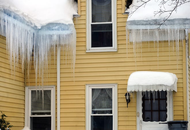 Icicles hang from a Marlborough house.