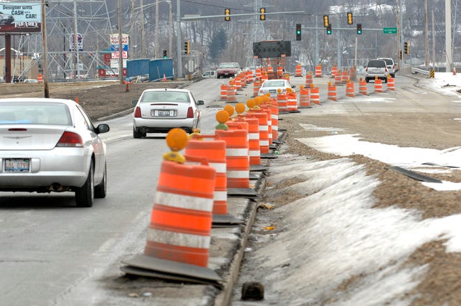 Camp Street is being widened to five lanes in East Peoria to ease traffic flow in an area that is seeing tremendous development.