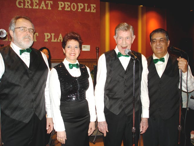 A NIGHT OF DOO-WOP
The doo-wop vocal group the Scenarios — whose members are (left to right) Tom “Dutch” Clark, Diana Daniel, Tom Okey and Michael George — will perform from 8 to 11 p.m. Saturday at Rolando’s in Jackson Township, Feb. 18 from 8 to 11 p.m. at Primavera’s Restorante in Jackson Township, and Feb. 26 from 8 to 10 p.m. at Fieldcrest of North Canton. Phone each venue for reservations.