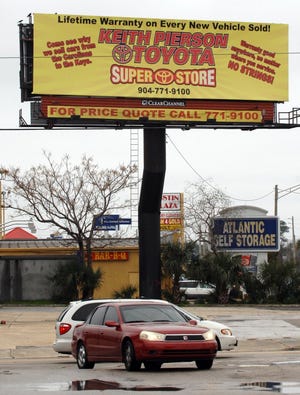 In this 2009 photo, billboards visible from I-95 northbound were taken down as part of the 1987 charter amendment.
