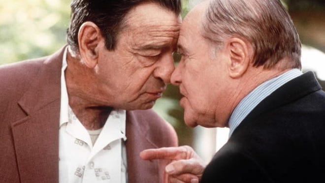Walter Matthau, right, and Jack Lemmon are shown in character in the film "The Odd Couple II" in this 1998 file photo.