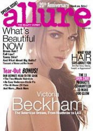 The 20th anniversary issue of Allure magazine, featuring Victoria Beckham on the front, contains a “beauty census” of 1,000 men and women.