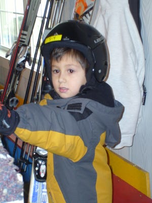 D.J. Barth, 9, of Lakeville, went skiing for the first time at Blue Hills, on Saturday, Feb. 12, 2011.