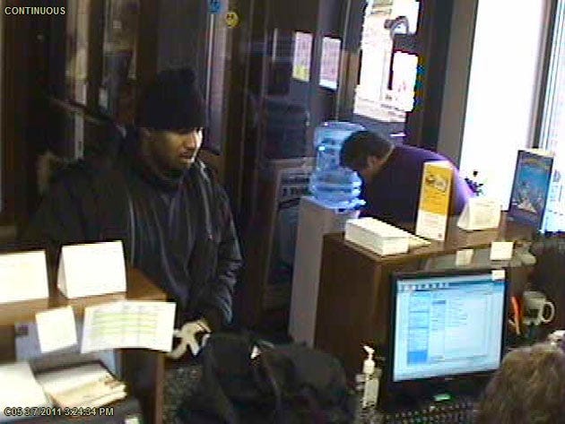 The FBI and Coraopolis police are looking for this man accused of robbing the ESB Bank on Fifth Avenue on Monday.