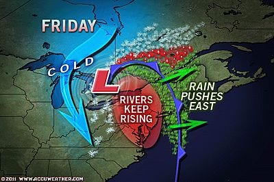 Heavy rains will move into southeastern Massachusetts on Friday.