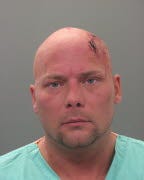 Kenneth Perry, 40, is accused of attacking Middletown cops, a paramedic and hospital staff after a DUI car accident in January.