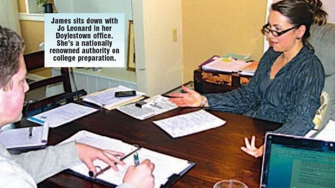 James sits down with Jo Leonard in her Doylestown office. She's a
nationally renowned authority on college preparation.
