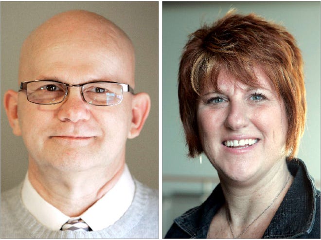 Rockford School Board candidates Bill Neblock and Laura Powers are running for the seat in Subdistrict G.