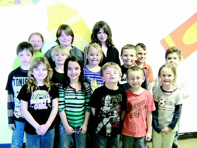 back row: Adison Miller, Charlie Hitchcock, Samantha DeNio and Keeton Lowder. Middle row: Zach Tucker, Jayden Randall, Abby Borgert, Michael Richer and James Blair. Front row: Chenelle Fulton, Macy Pish, William Jackson, Dylan Hodge and Destiny Reincke.