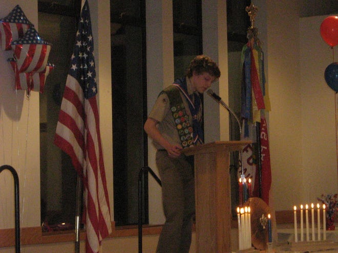 Stephen Ward of Milford's Troop 4 earned the rank of Eagle, the highest honor for a Boy Scout.