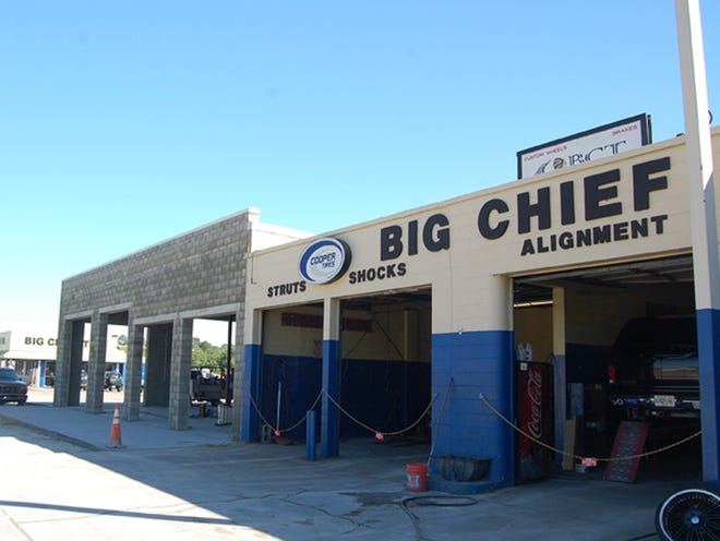 Big Chief Tire is doubling in size and has taken over the former car lot property next door.
