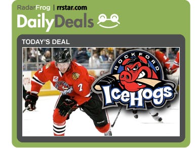 Get a family four-pack of Rockford IceHogs tickets for April 8 game for $30.