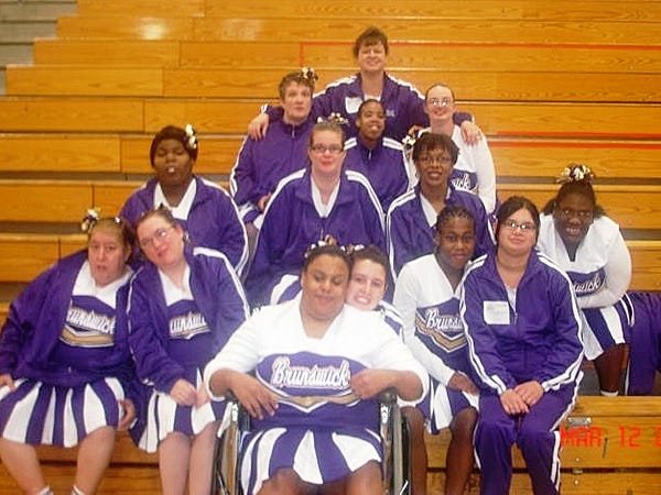 The Brunswick Shakers won a silver medal in the Special Olympics North Carolina Cheerleading Tournament. Contributed photo