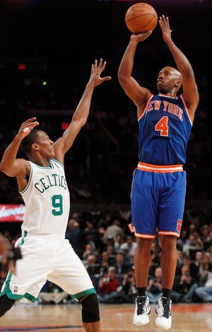 The battle between Rajon Rondo (9) and the Knicks' Chauncey Billups (4) will be key factor in determining who will win the playoff series between the Celtics and New York.