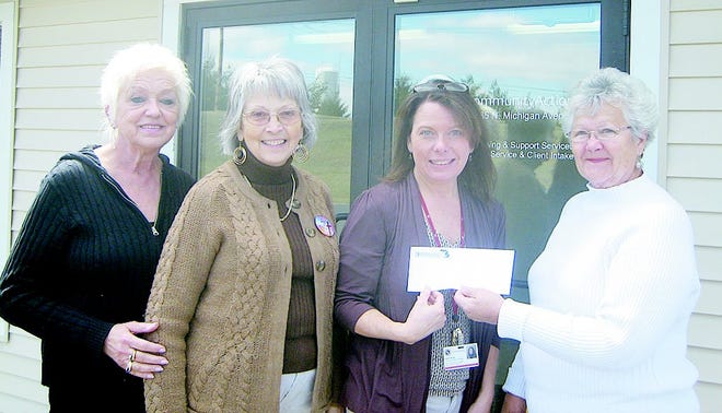 The Branch County Association of REALTORS (BCAR) held its annual charity auction with half of the proceeds going to the home heating assistance program at Community Action (CA). The auction committee, Jeanni Lint-Adamson, Nancy Aker and Letha VanBlarcom, recently presented a check to Cheryl Grimes of the CA. The BCAR has raised tens of thousands of dollars for local organizations, such as the CAA. Above, from left, Lint-Adamson, VanBlarcom, Grimes and Aker.