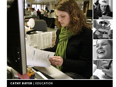 Education reporter Cathy Bayer follows the Rockford School District, higher education and education trends.