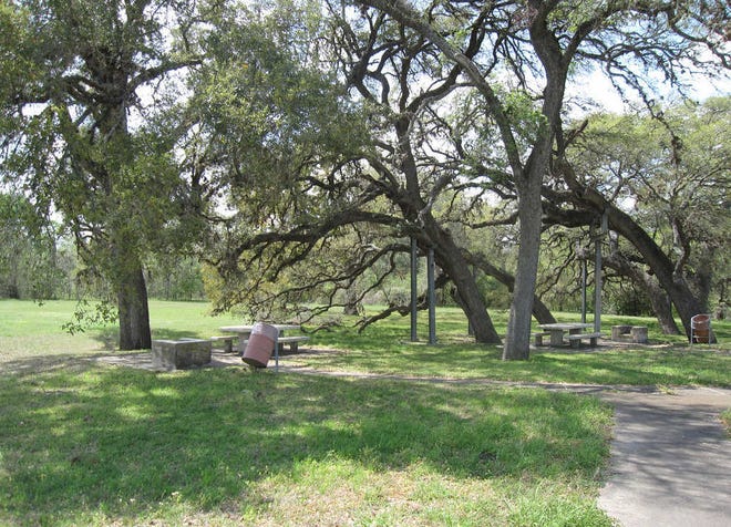 ** ADVANCE FOR SUNDAY APRIL 24 ** In this March 24, 2011 photo, the roadside park on Texas 71 in Fayette County between Smithville and La Grange is seen in La Grange, Texas The park has not changed since 1933. (AP Photo/Austin American-Statesman, Michael Barnes) MAGS OUT; NO SALES; TV OUT; INTERNET OUT; AP MEMBERS ONLY; MANDATORY CREDIT