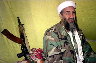 Osama bin Laden in Afghanistan in 1998.