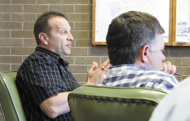 Herkimer County Highway Superintendent Jay Ewanyk informs members of the Herkimer County Highways Committee about damage to county roads and culverts stemming from an April 27 storm that spawned a tornado and flash flooding.