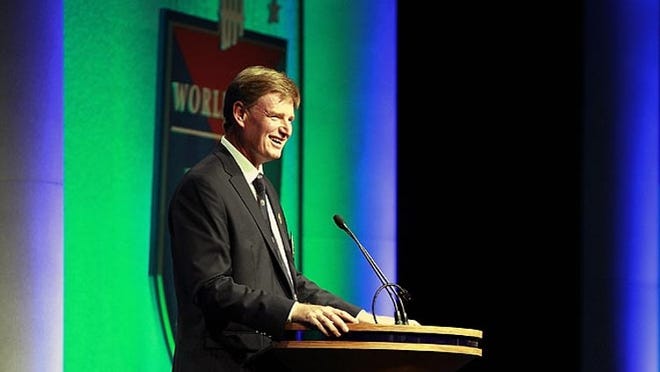 Ernie Els is inducted into the World Golf Hall of Fame on May 9, 2011 in St. Augustine.