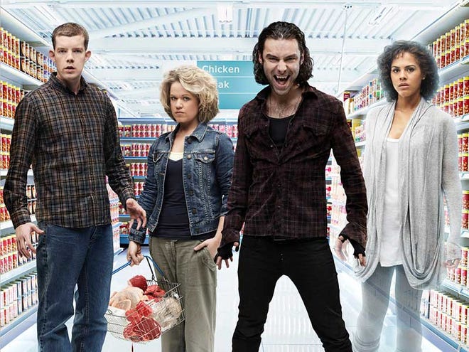 From left: Russell Tovey, Sinead Keenan, Aidan Turner, and Lenora Crichlow in "Being Human."