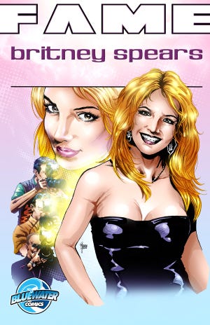 In this comic book cover released by Bluewater Productions Inc., an issue of "Fame" featuring singer Britney Spears, is shown. The Britney Spears comic will focus on her rise to stardom, her documented private life and her efforts to be understood, the publisher said. The one-shot issue comes out Wednesday, May 11, 2011 in comic book stores and online retailers. (AP Photo/Bluewater Productions Inc.)