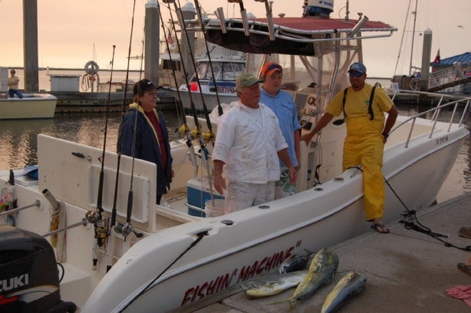 Provided by Jim JohnsonThe crew aboard the Fishin' machine got second-place tuna in the recent Amelia Island Blue Water Shootout fishing tournament. They are Cindy Griffis (from left), Capt. Dwight Griffis, Richard Griffis and Mark Sutton.