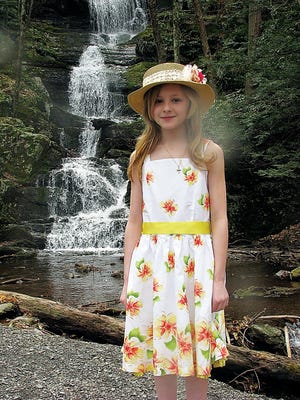 Submitted Photo 
Elizabeth Donkersloot, a student at Sandyston-Walpack Elementary School, won the Celebrate NJ! 2011 “Best of the Best” writing contest with her essay about Buttermilk Falls, located in the Delaware Water Gap National Recreation Area.