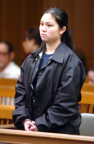 Frances Choy stands in front of judge Jeffrey A. Locke. Frances Choy was allowed to go home on Friday, Feb 25, 2011 in Brockton Superior Court on $20.000 cash bail to her aunt and uncles house in Weymouth.